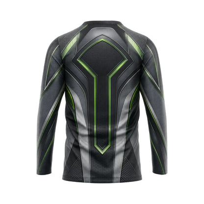 Black Lime Chevron custom team jersey HTJS041 - back