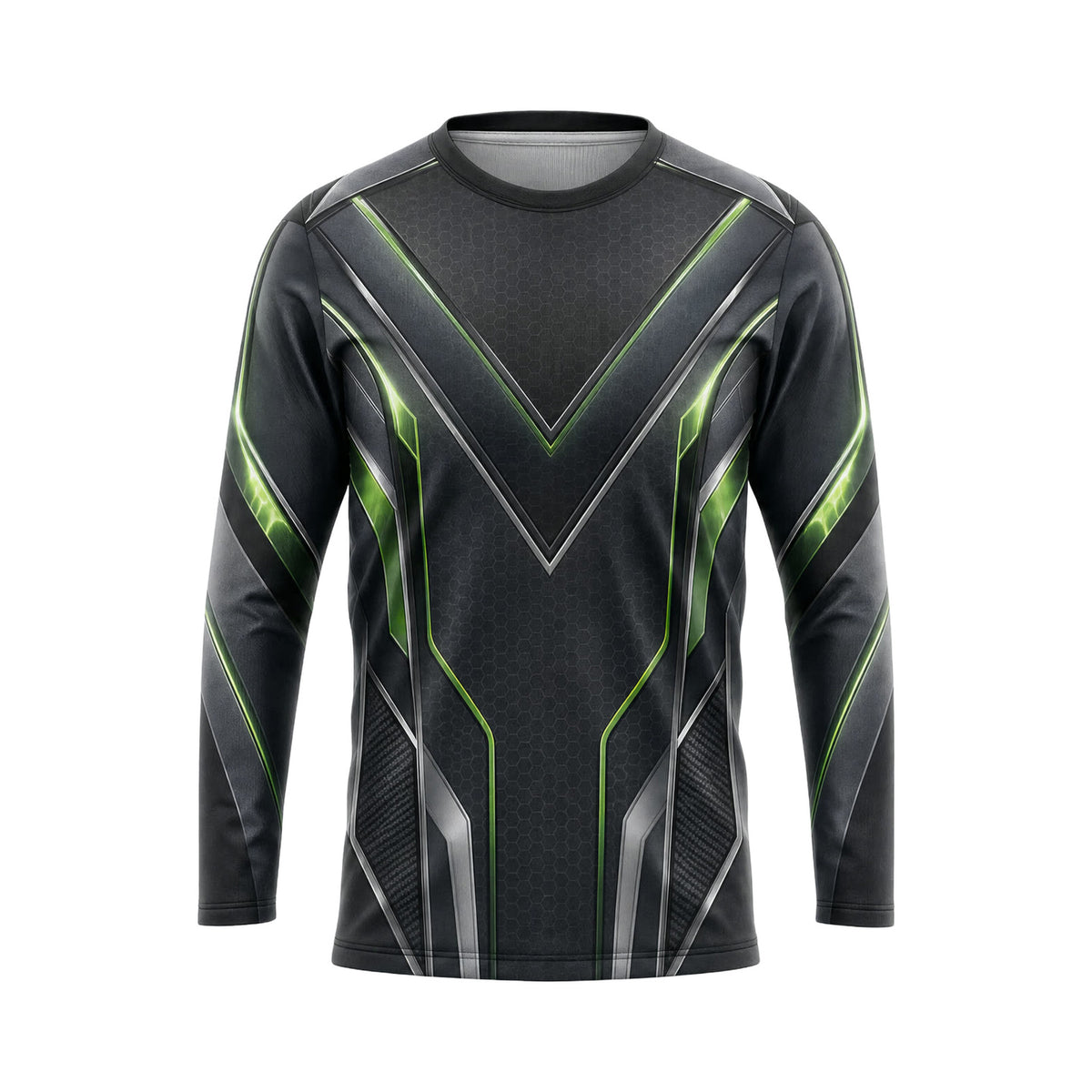Black Lime Chevron custom team jersey HTJS041 - front