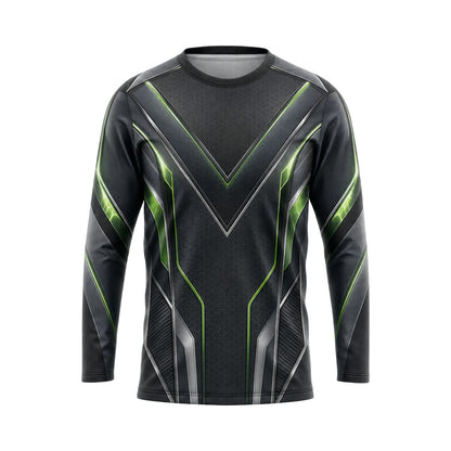 Black Lime Chevron custom team jersey HTJS041 - front