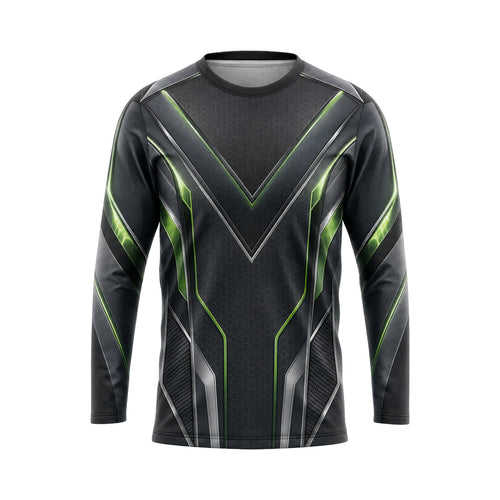 Black Lime Chevron custom team jersey HTJS041 - front
