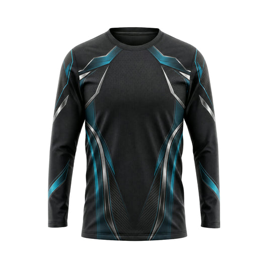 Black Teal Frame custom team jersey HTJS042 - front