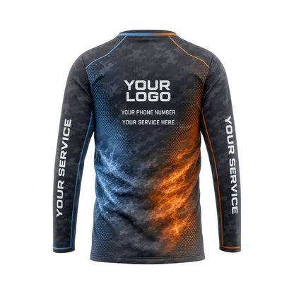Graphite Ember Prism custom HVAC shirt HVA006 - back