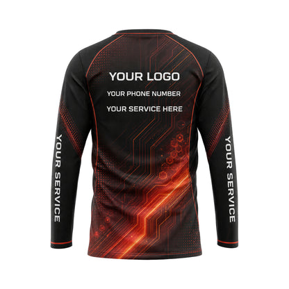 Ember Crystal Column custom HVAC shirt HVA007 - back
