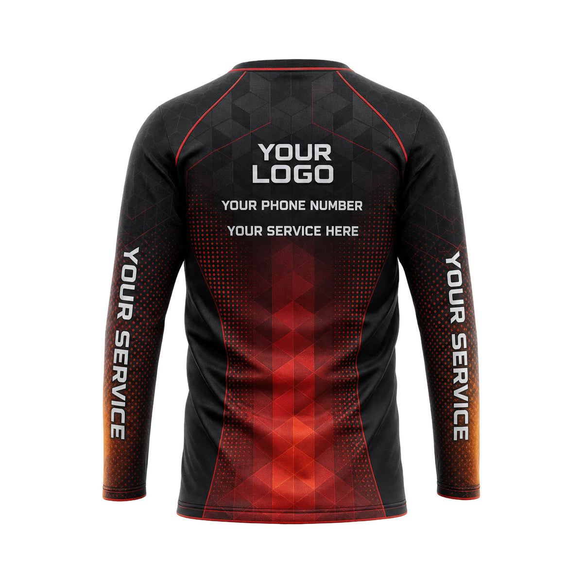 Crimson Ember Prism custom HVAC shirt HVA008 - back