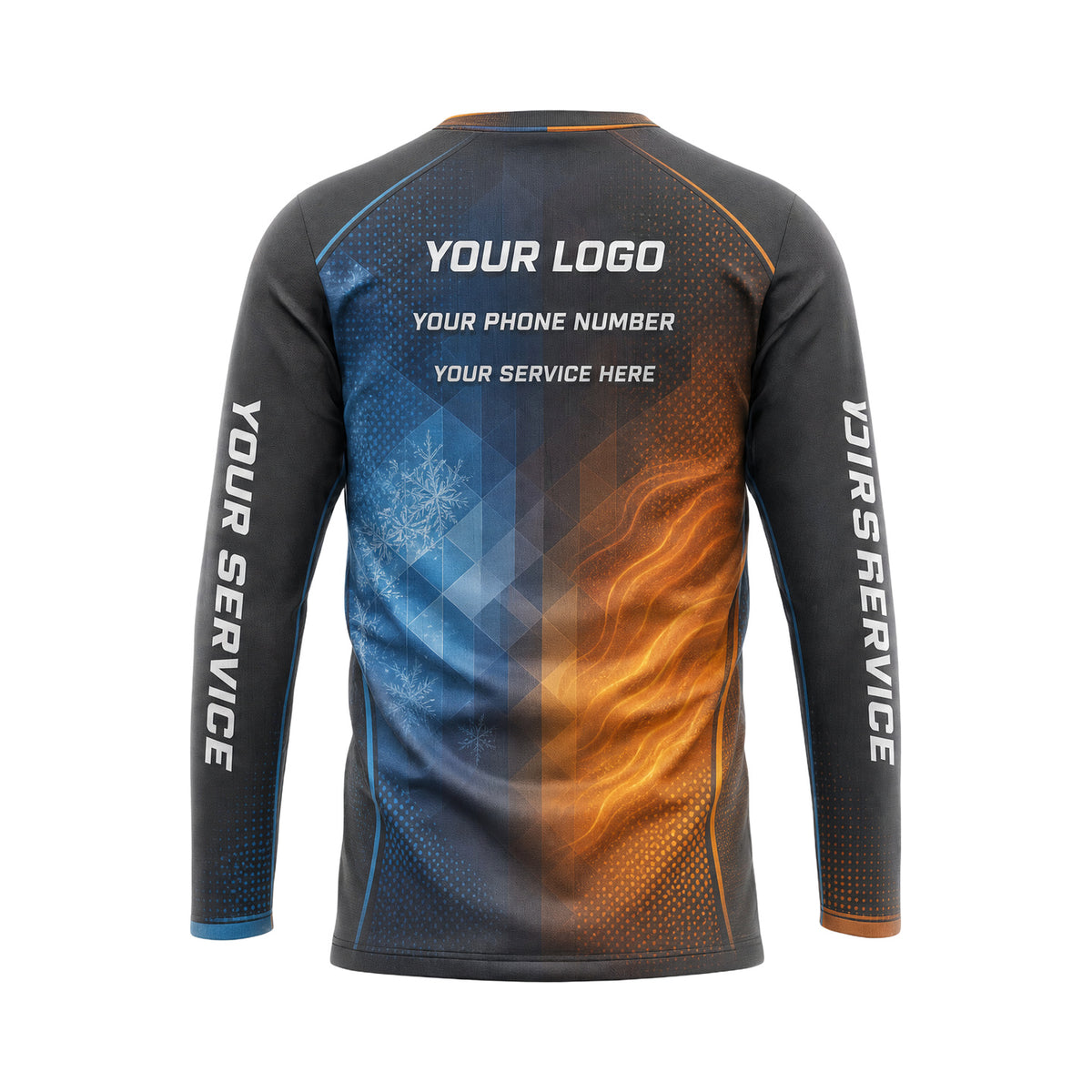 Icefire Geometric Core custom HVAC shirt HVA009 - back