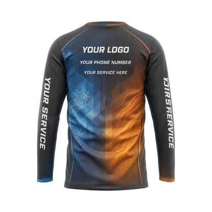 Icefire Geometric Core custom HVAC shirt HVA009 - back