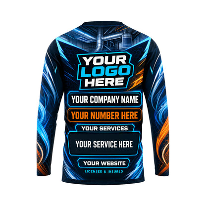 HVN001 - Custom HVAC Shirt - No Tools Hero Mascot - back