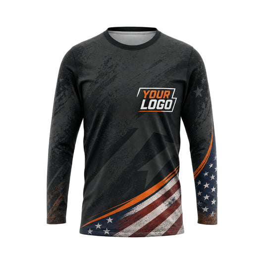 JRN015 - Custom Junk Removal Shirt - Diagonal Patriot Curve - front
