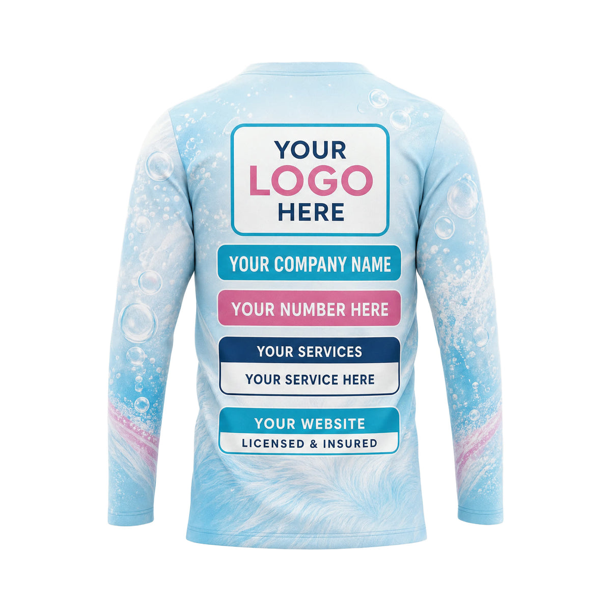 PGN023 - Custom Pet Grooming Shirt - Fresh Bright Element - back