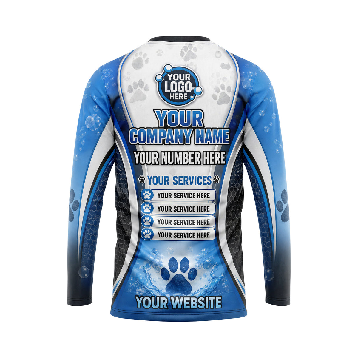 PGN030 - Custom Pet Grooming Shirt - Sport Sym - back