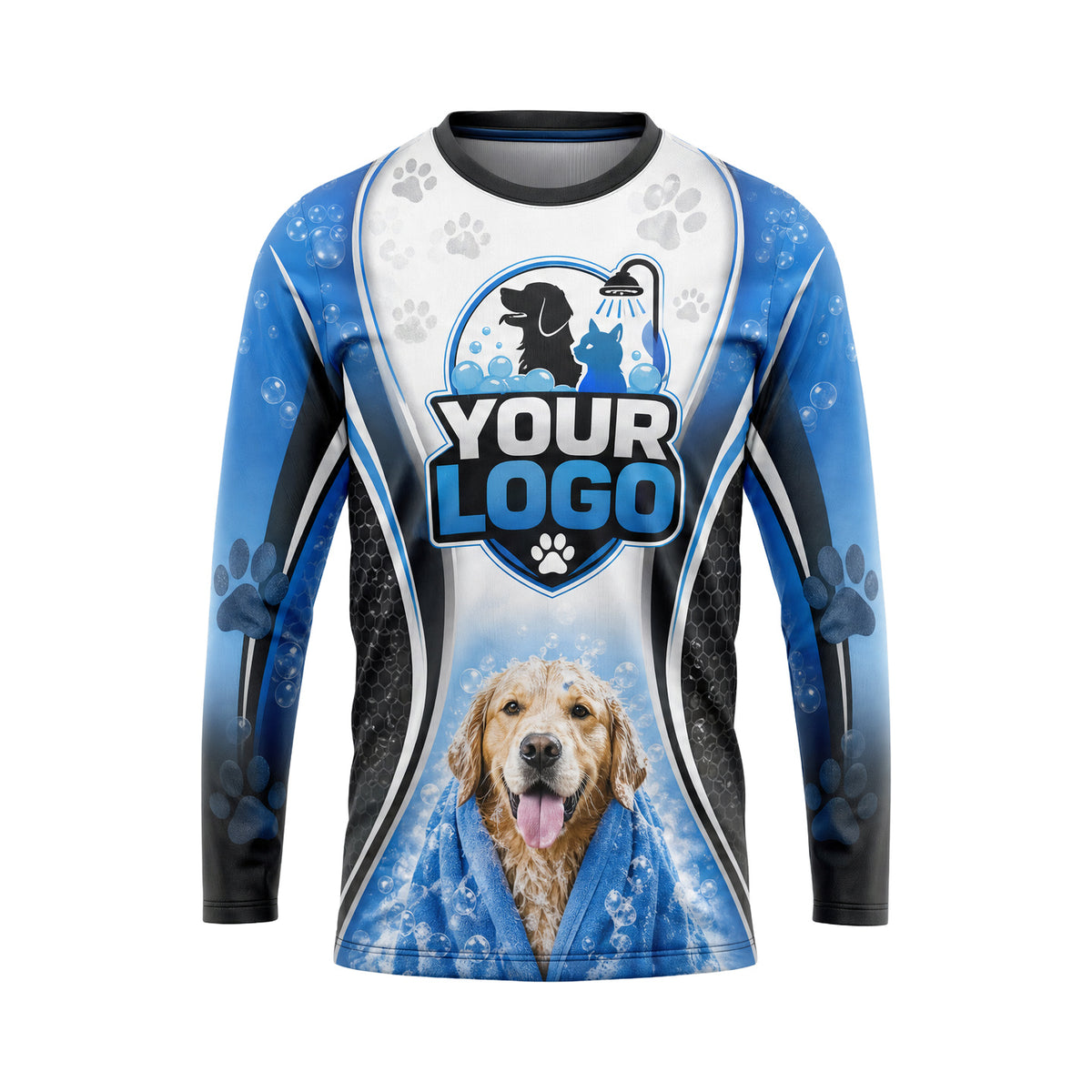 PGN030 - Custom Pet Grooming Shirt - Sport Sym - front