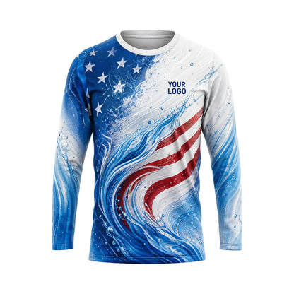 PLN009 - Custom Plumbing Shirt - Patriot - front