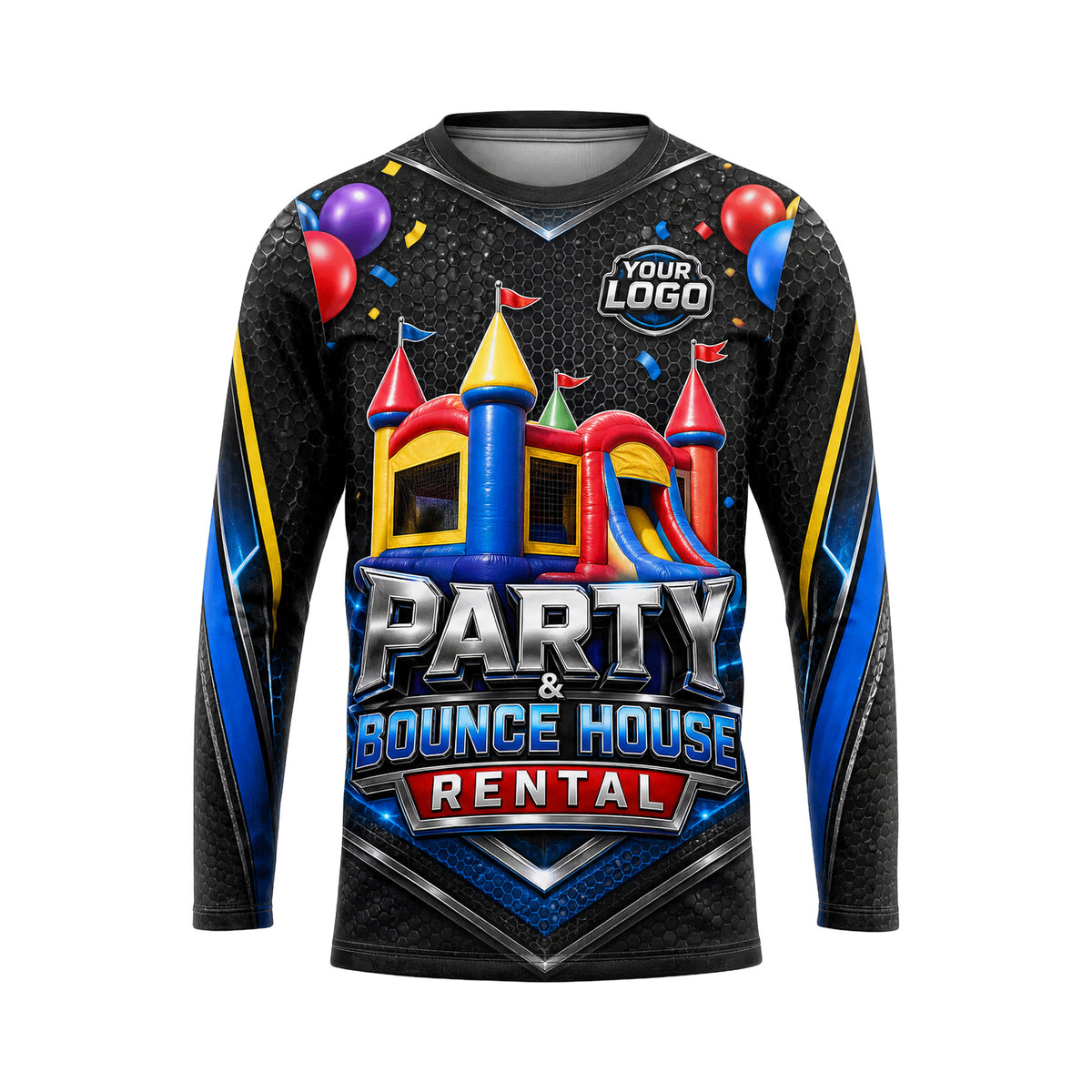 PRN005 - Custom Party Rental Shirt - D3 Emblem - front