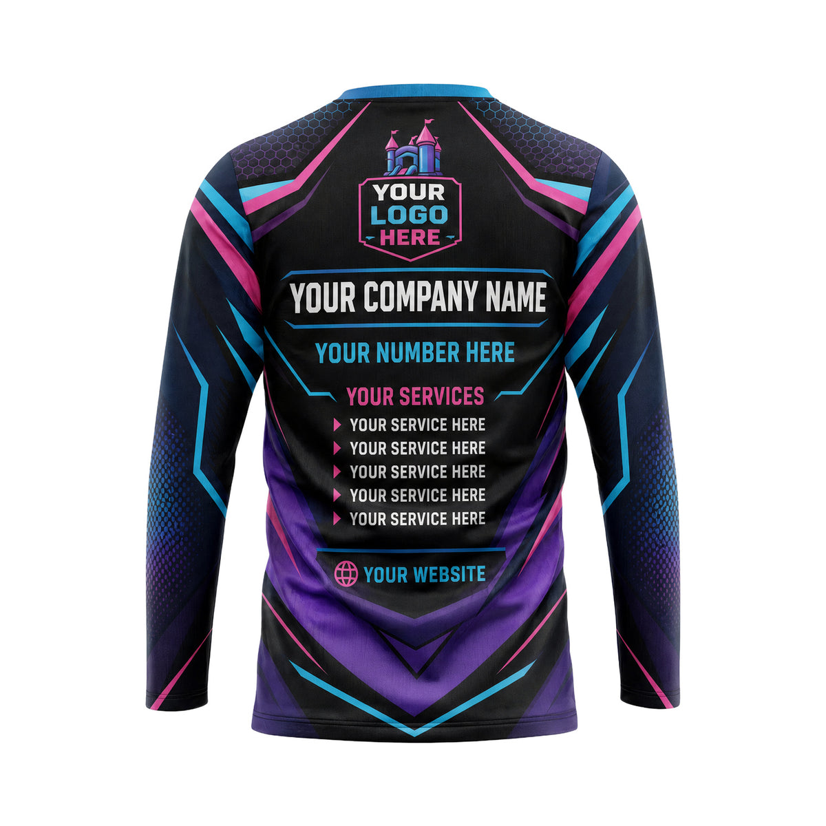 PRN012 - Custom Party Rental Shirt - Party House Rental Esports - back