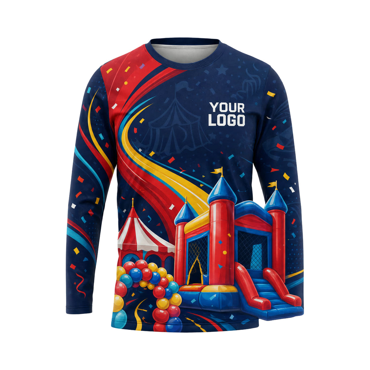 PRN025 - Custom Party Rental Shirt - Party Tent Equipment Rental House Shoulder Theme Sweep - front