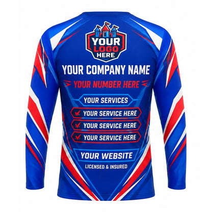 PRN034 - Custom Party Rental Shirt - Varsity Castle Crest Sport - back