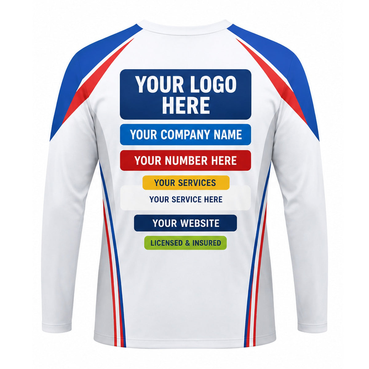 PRN040 - Custom Party Rental Shirt - Clean White Castle Line - back