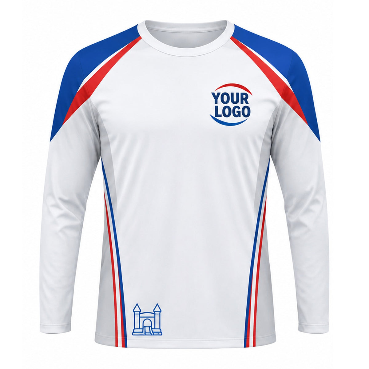 PRN040 - Custom Party Rental Shirt - Clean White Castle Line - front