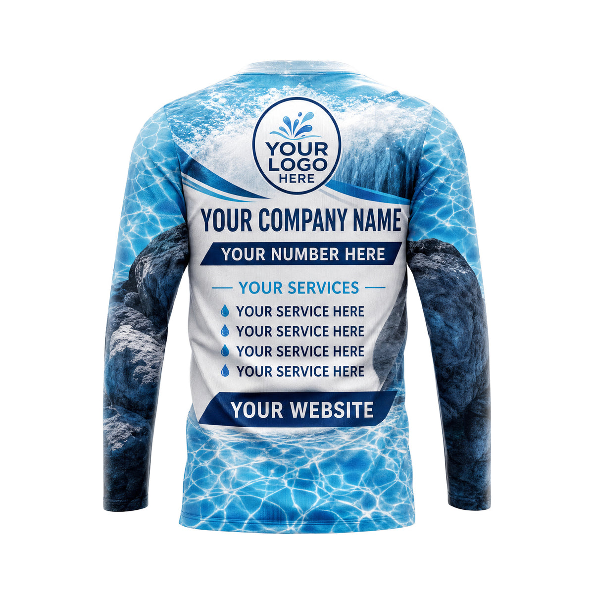 PSN003 - Custom Pool Cleaning Shirt - Hyperreal - back