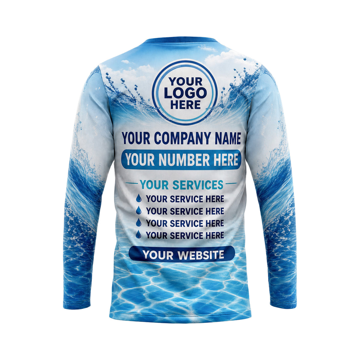 PSN004 - Custom Pool Cleaning Shirt - Hyperreal - back