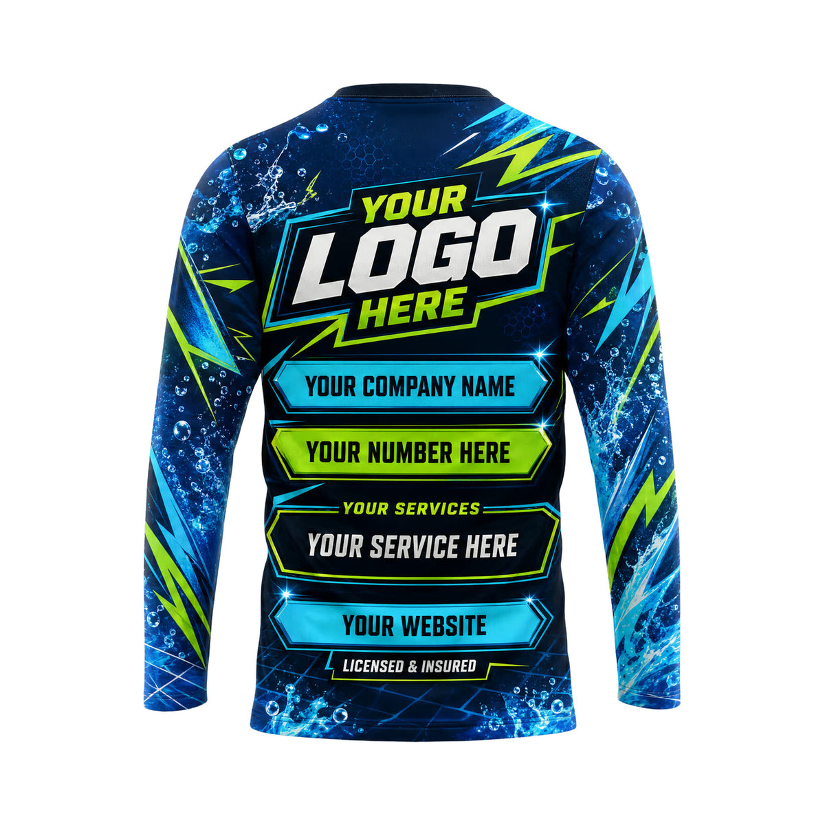 PSN014 - Custom Pool Cleaning Shirt - Basic - back