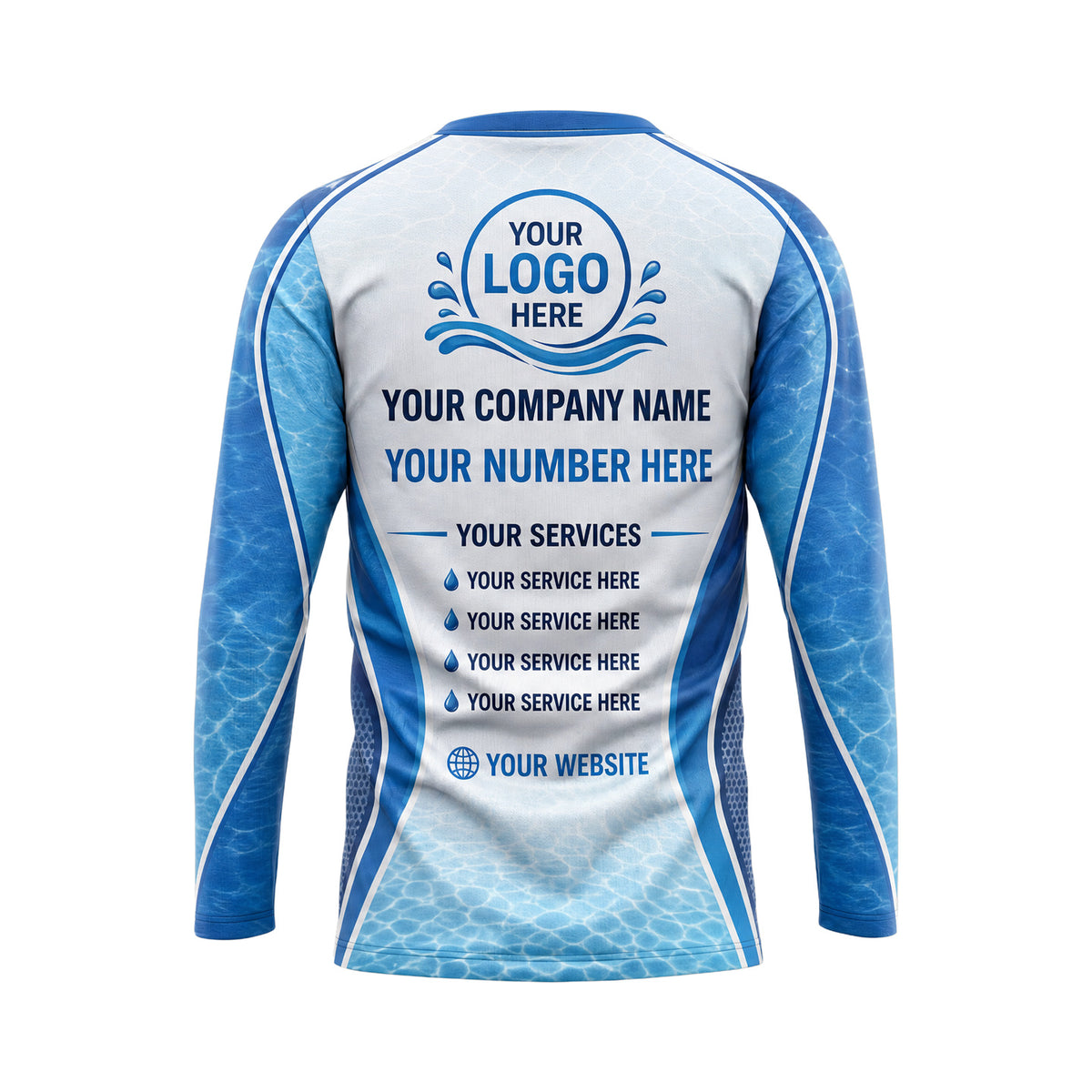 PSN030 - Custom Pool Cleaning Shirt - Sport Side - back