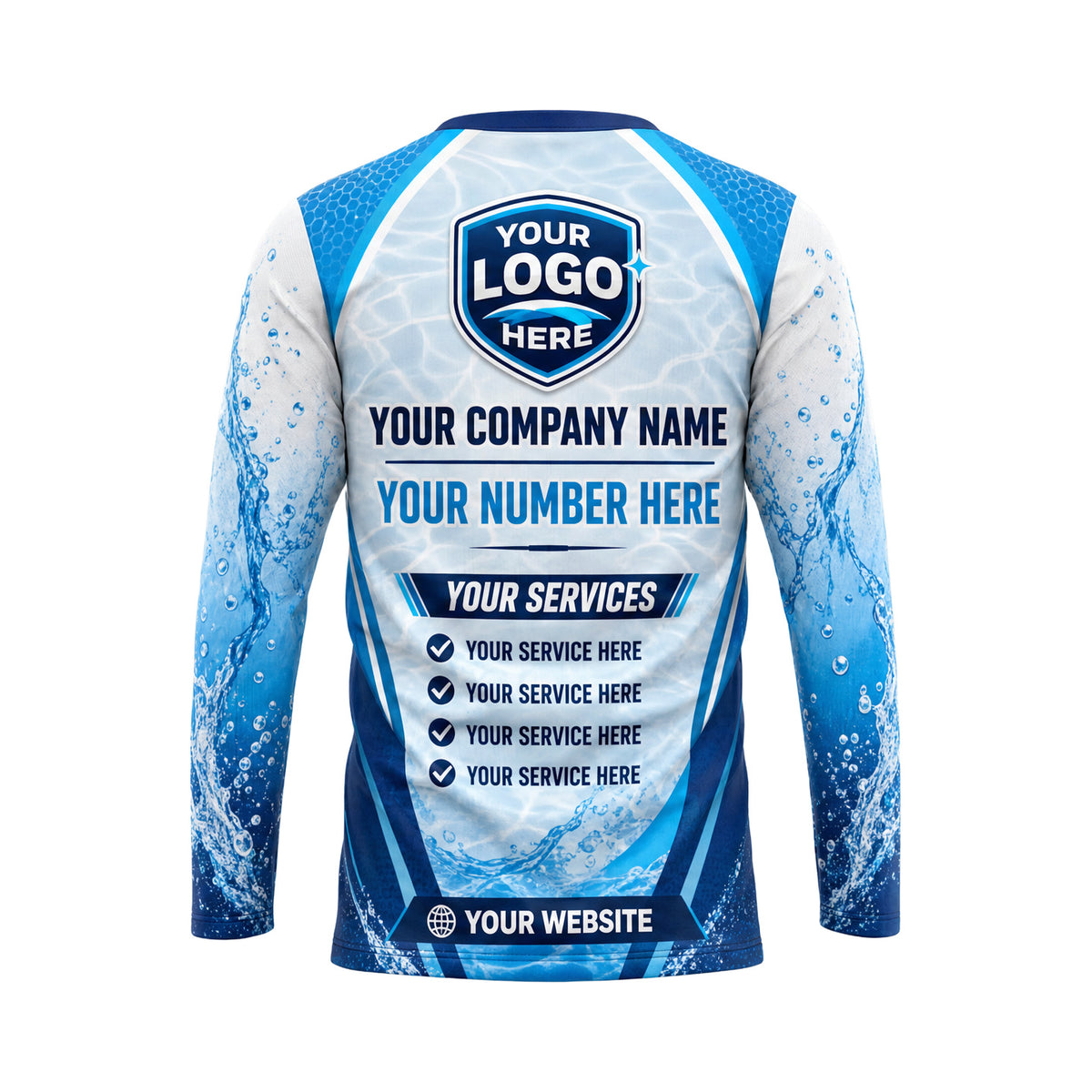 PSN031 - Custom Pool Cleaning Shirt - Sport Sym - back