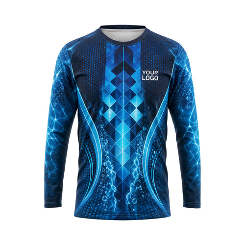 PSN032 - Custom Pool Cleaning Shirt - Electric - front