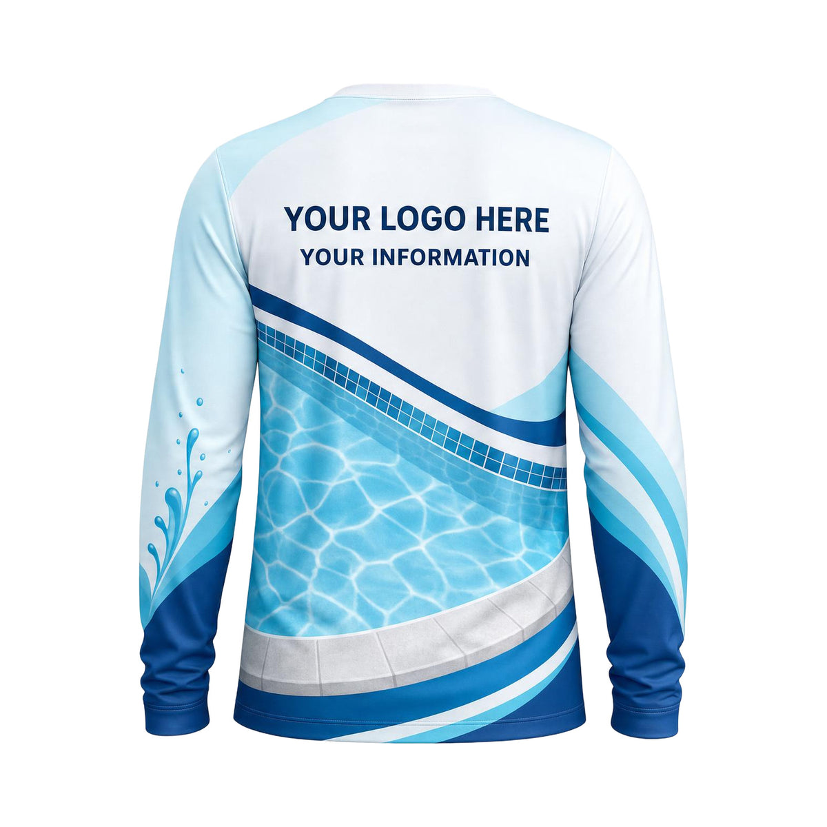 Aqua Pool Edge custom pool cleaning shirt PSN047 - back