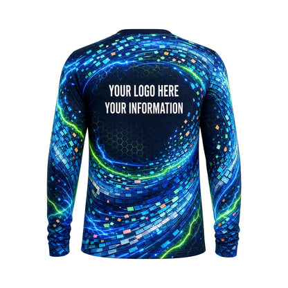 Electric Wave Current custom pool cleaning shirt PSN049 - back