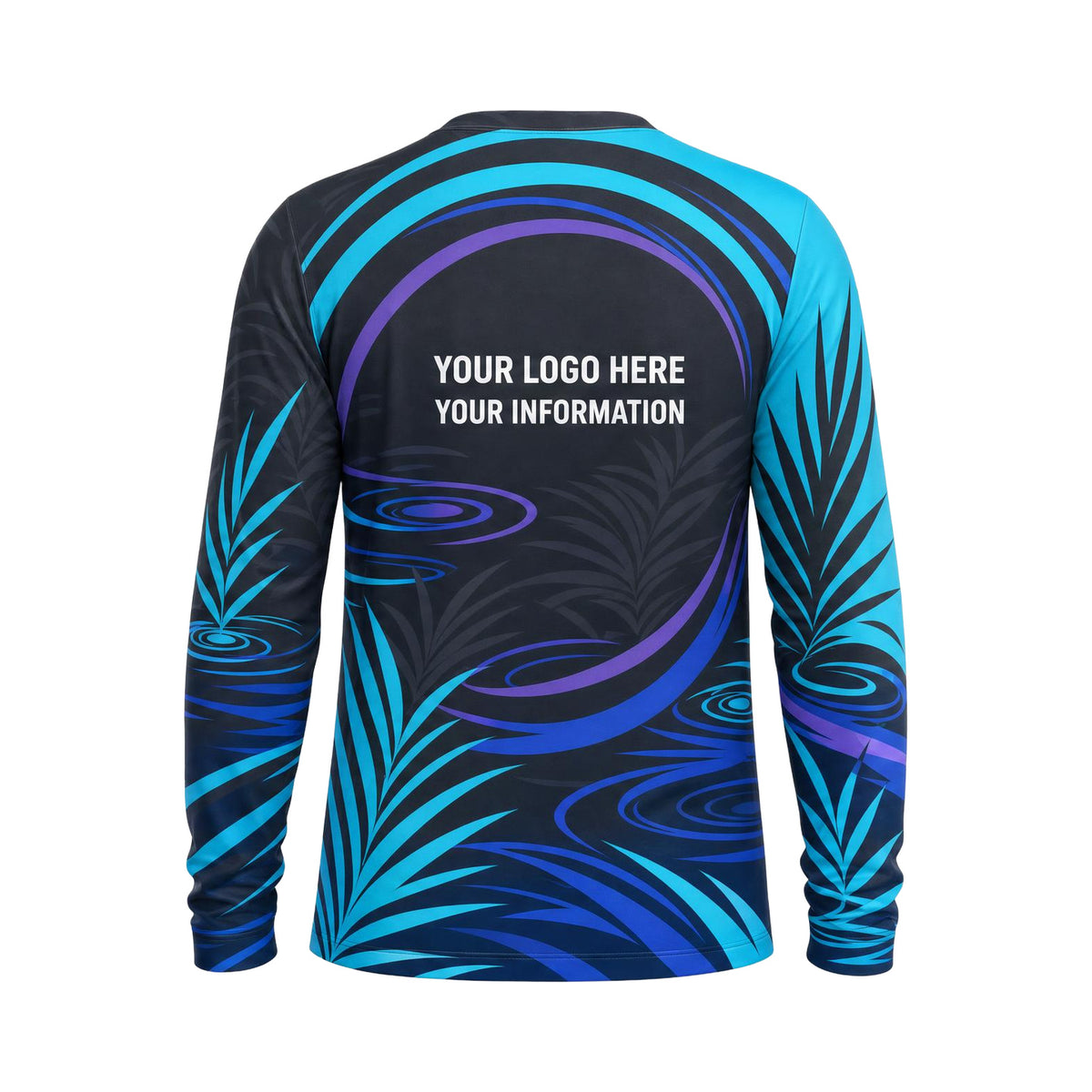Neon Crystal Oasis custom pool cleaning shirt PSN058 - back