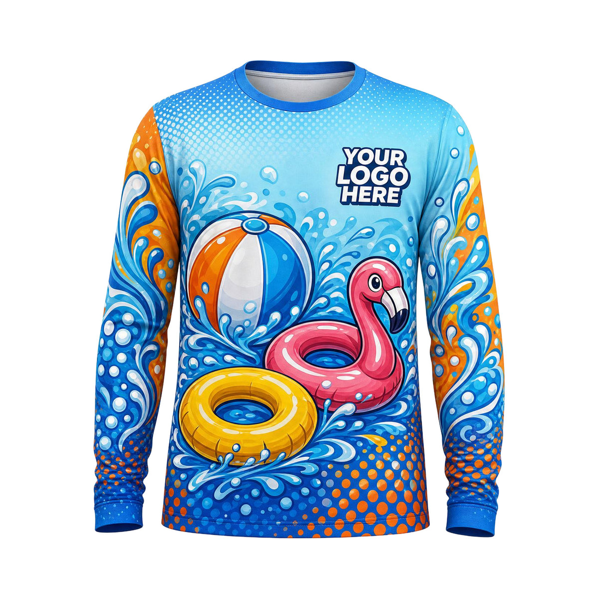 Octopus Float Party custom pool cleaning shirt PSN064 - front