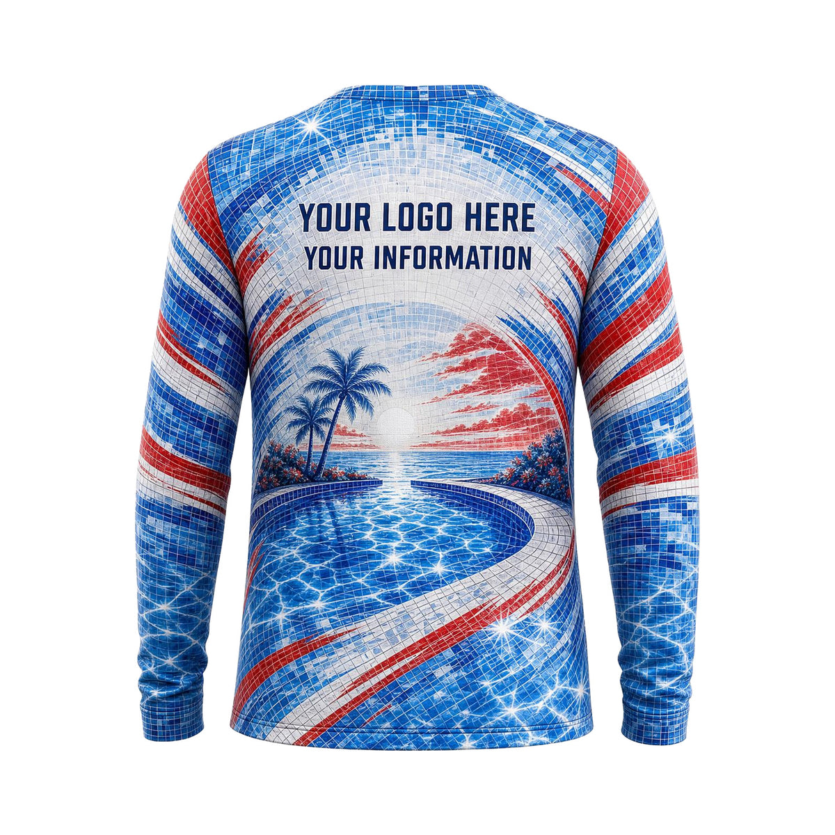 Patriot Pool Sweep custom pool cleaning shirt PSN068 - back