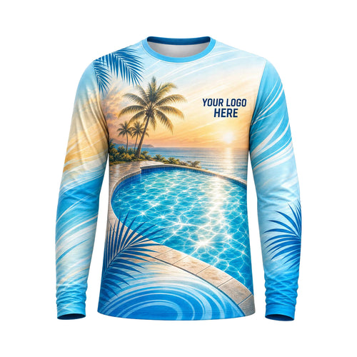 Coastal Pool Wave custom pool cleaning shirt PSN071 - front