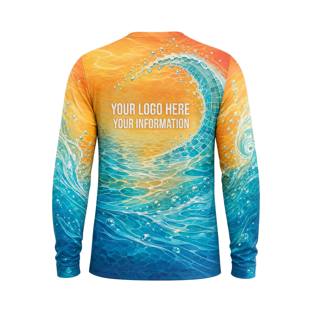 Sunset Water Vortex custom pool cleaning shirt PSN073 - back