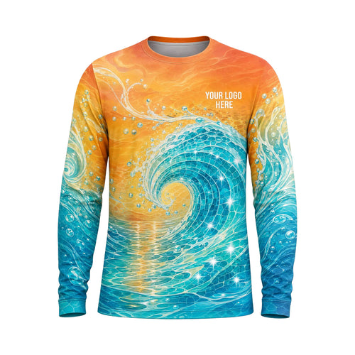 Sunset Water Vortex custom pool cleaning shirt PSN073 - front