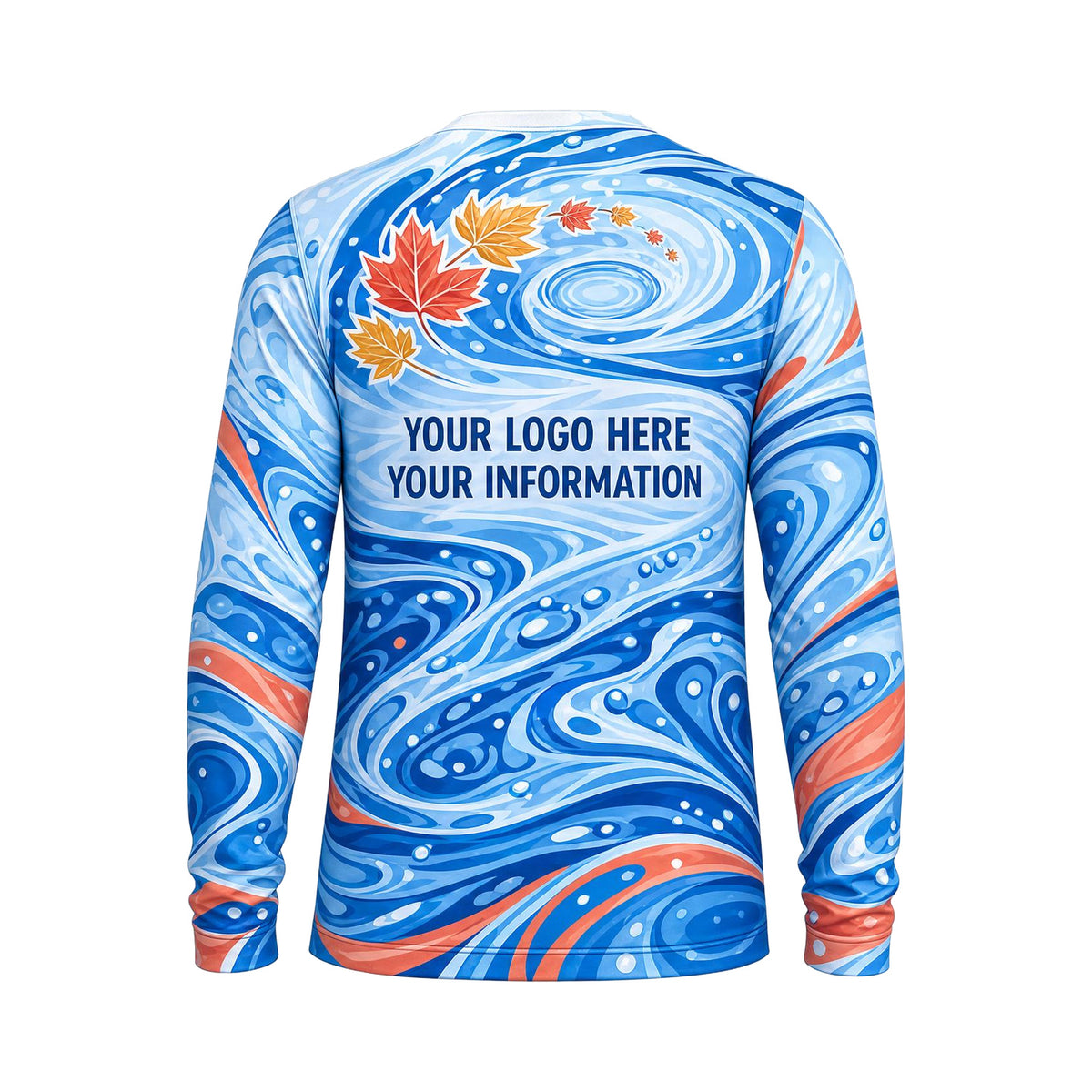 Maple Aqua Current custom pool cleaning shirt PSN075 - back