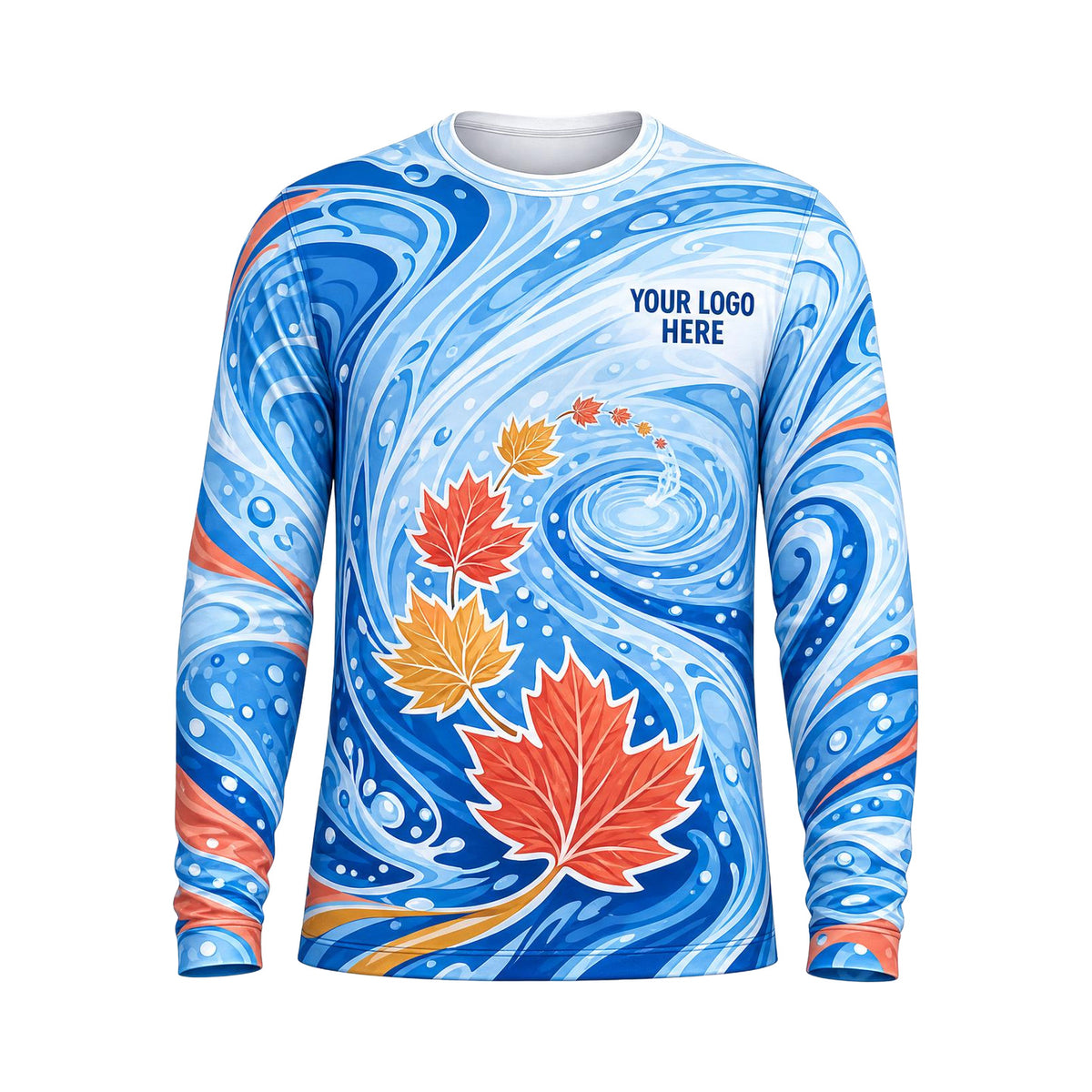 Maple Aqua Current custom pool cleaning shirt PSN075 - front