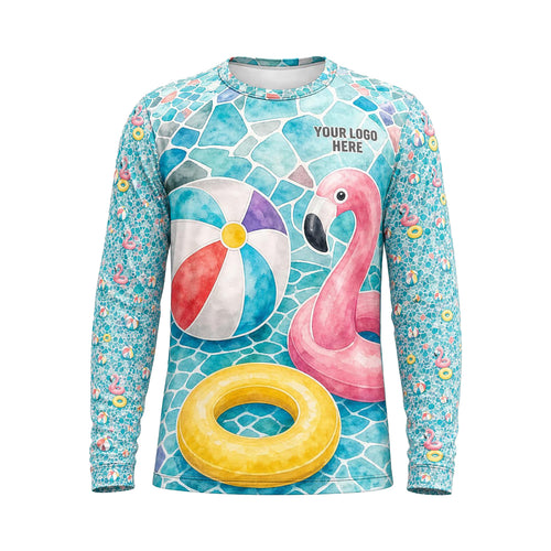 Mint Pool Float Party custom pool cleaning shirt PSN077 - front