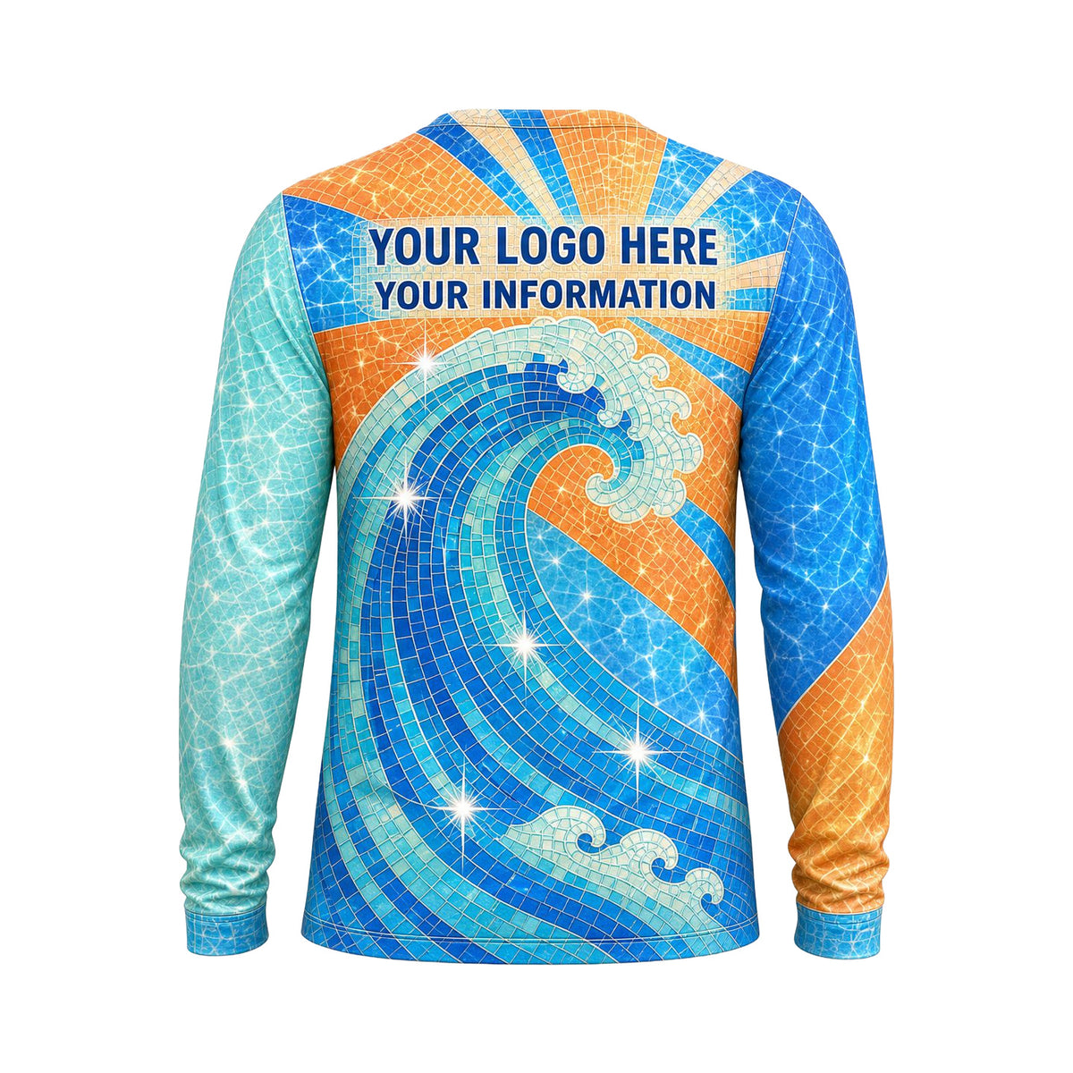 Aqua Gold Surf custom pool cleaning shirt PSN078 - back