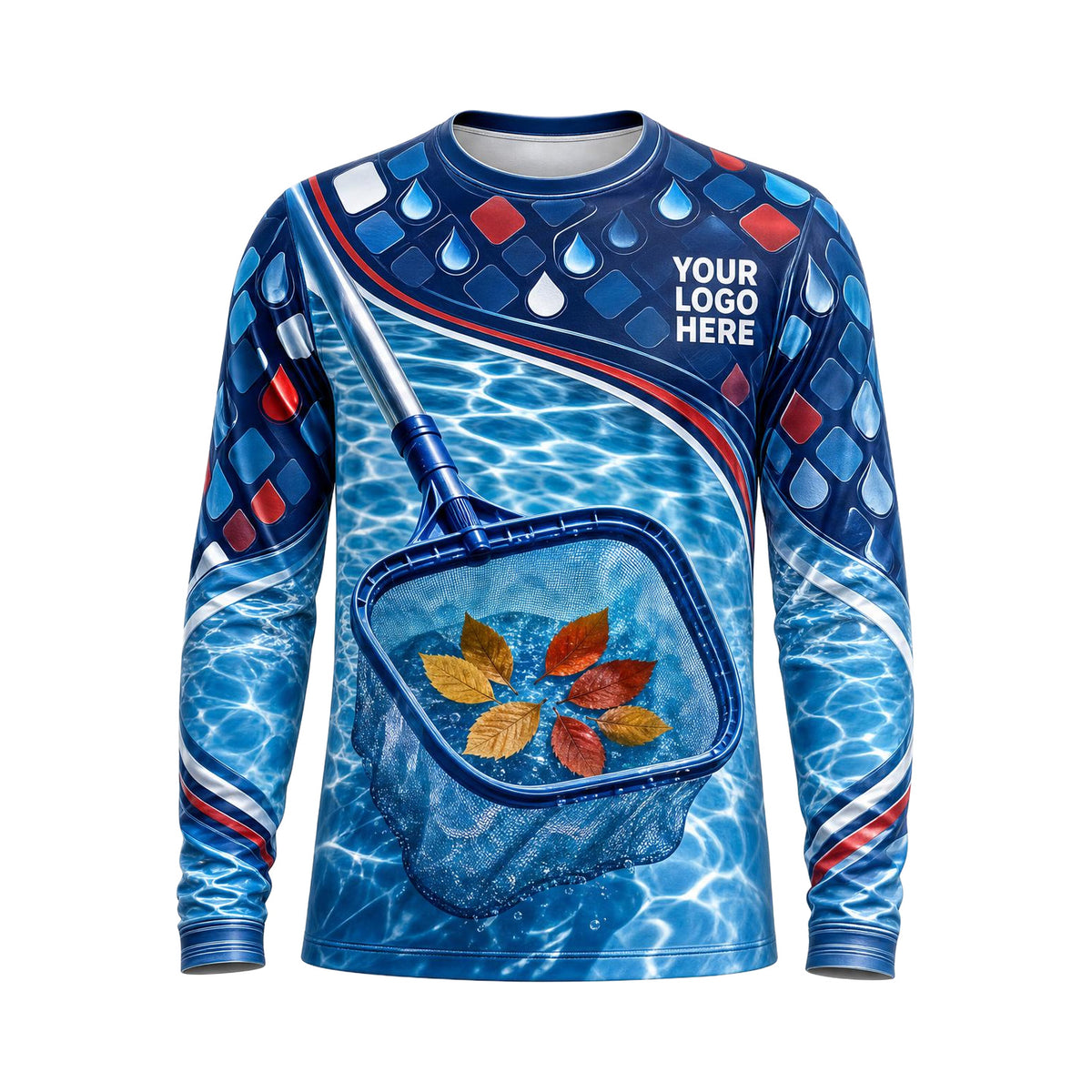 Pool Skimmer Bouquet custom pool cleaning shirt PSN081 - front