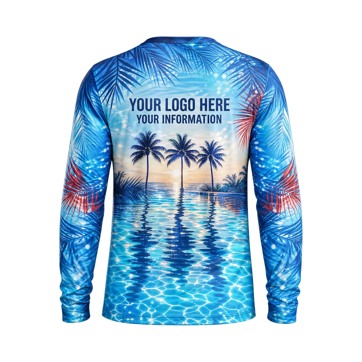 Tropical Patriot Shore custom pool cleaning shirt PSN082 - back