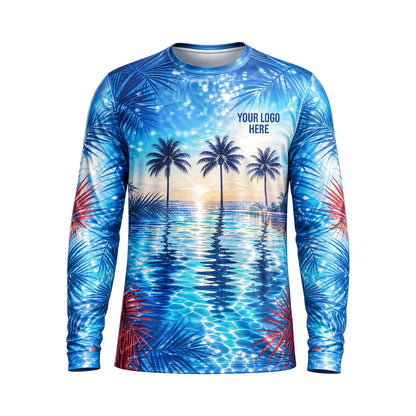 Tropical Patriot Shore custom pool cleaning shirt PSN082 - front