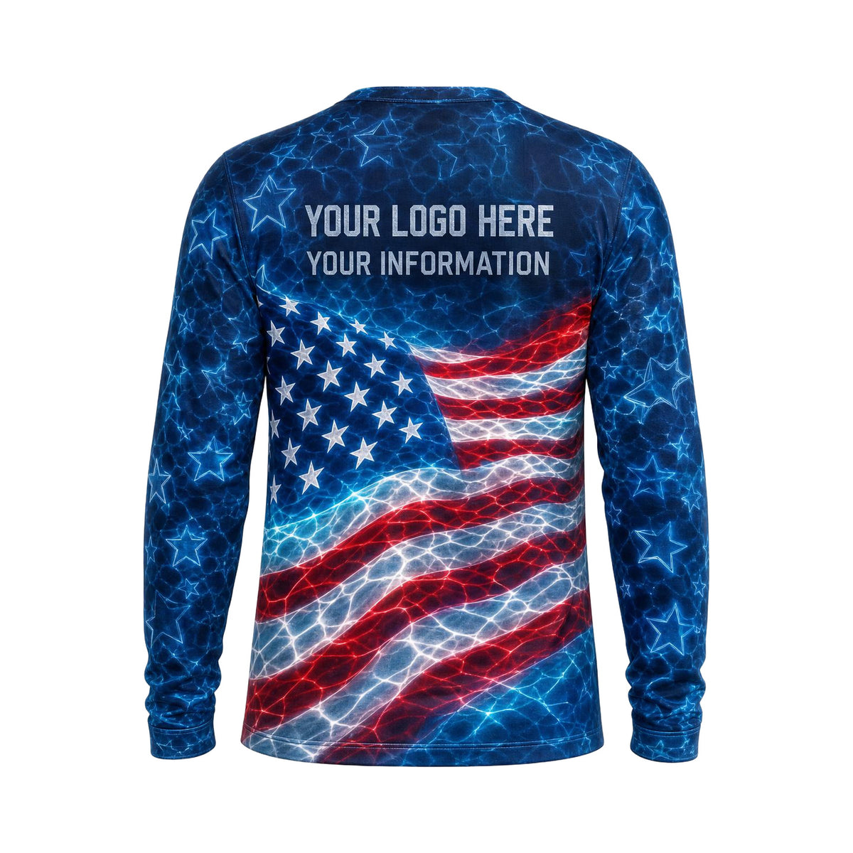 Patriot Water Flag custom pool cleaning shirt PSN083 - back
