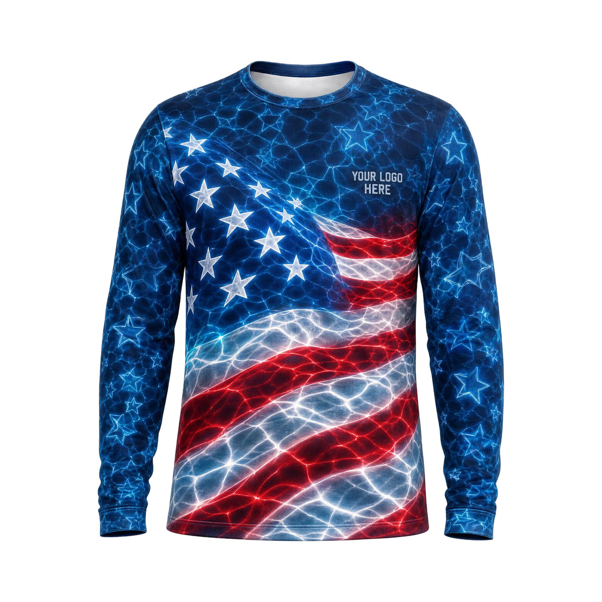 Patriot Water Flag custom pool cleaning shirt PSN083 - front