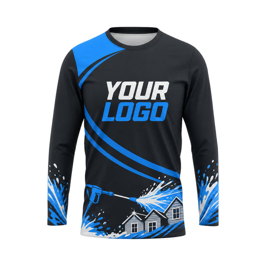 PWN004 - Custom Pressure Washing Shirt - Double Curve Sport - front