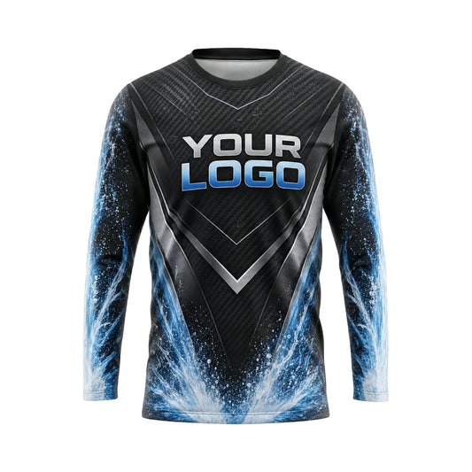 PWN007 - Custom Pressure Washing Shirt - Sleeve Effect Streaks - front