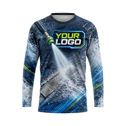 PWN009 - Custom Pressure Washing Shirt - Material Close Up - front