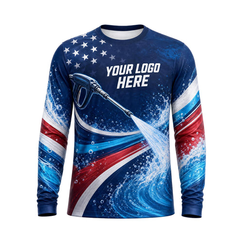 Patriot Spray Surge custom pressure washing shirt PWPP0026 - front