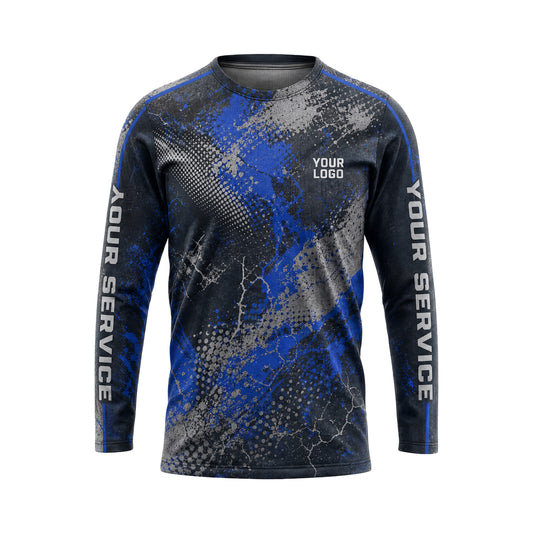 RFN003 - Custom Roofing Shirt - Royal - front